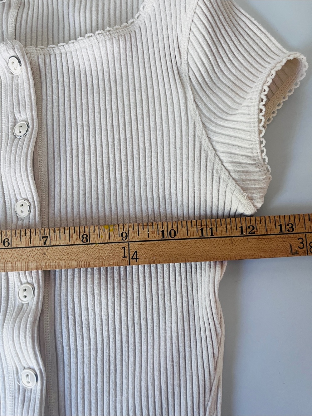 Free People Intimately Free Button Front Ribbed Top • Size XS - Picture 6 of 7